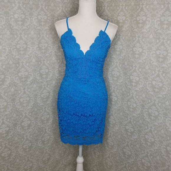 Nikibiki Dresses & Skirts - Nikibiki Blue Lace Eyelet Dress